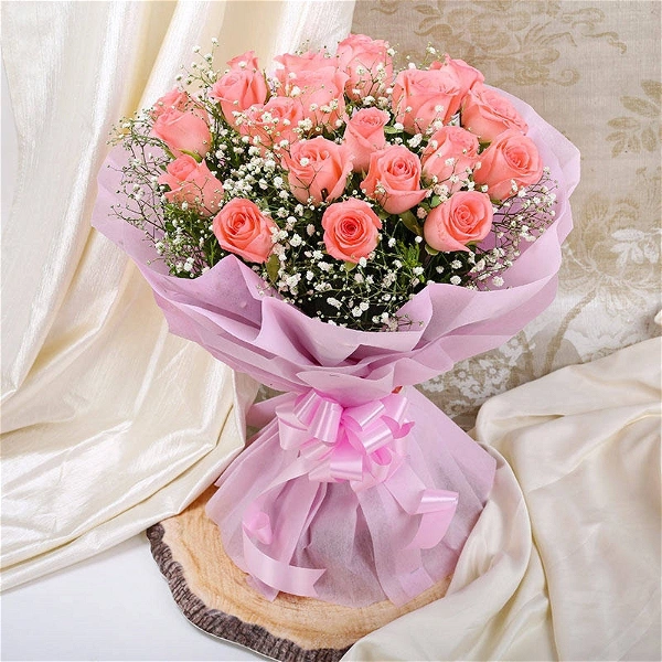 20 Pink Roses Bouquet