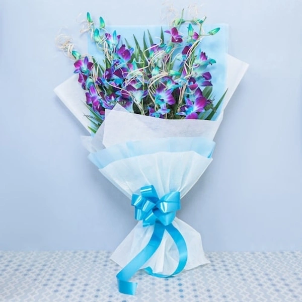 5 Blue Orchids Bouquet