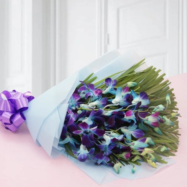 5 Blue Orchids Bouquet