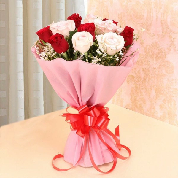 12 Mix Roses Bouquet