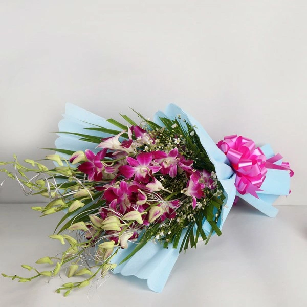 5 Purple Orchids Bouquet
