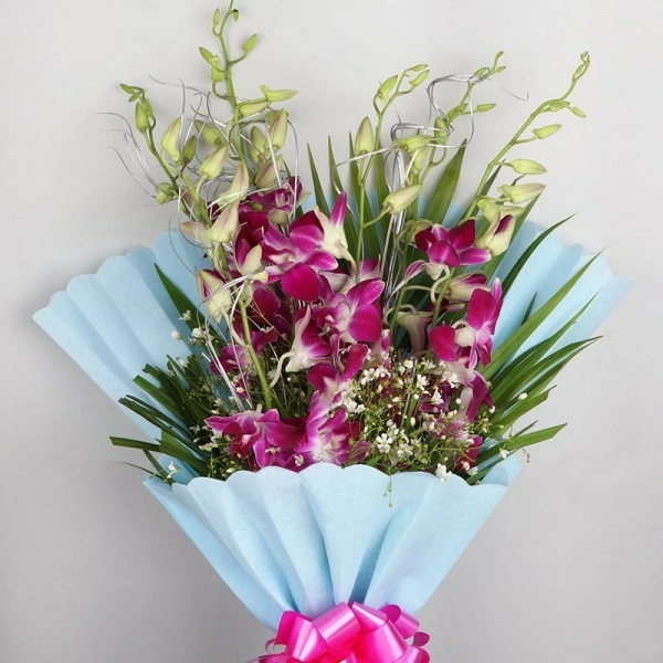 5 Purple Orchids Bouquet