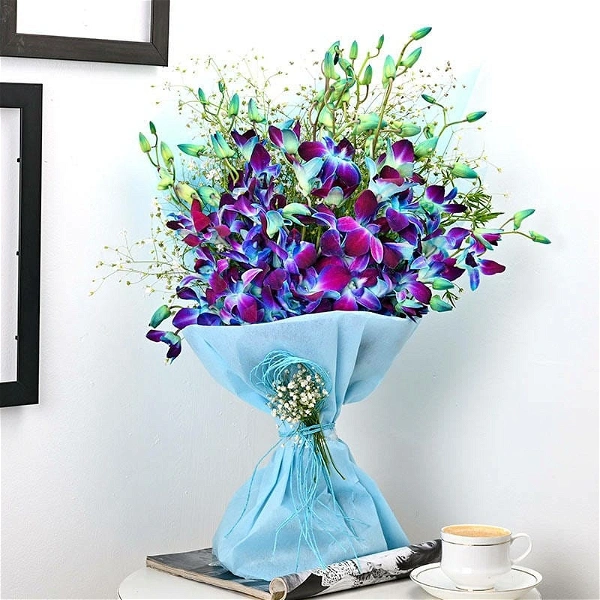 10 Blue Orchids Bouquet