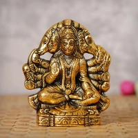Golden Metal Lord Panchmukhi Hanuman Statue