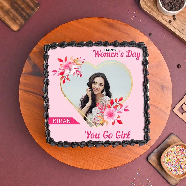 Womens Day Personalised Cake - 500 Gm