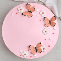 Butterfly N Flowers Red Velvet Cake - 2 Kg