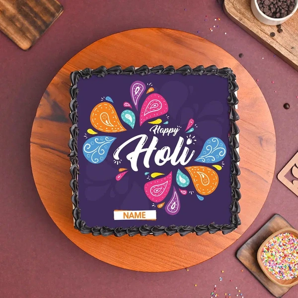 Colorful Holi Poster Cake - 1.5 Kg