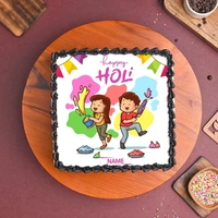 Cute Colors Holi Poster Cake - 1 Kg
