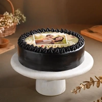 Moms Day Floral Joy Photo Cake - 500 Gm