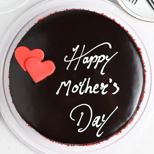 Glossy Chocolate Truffle Mothers Day Cake - 2 Kg
