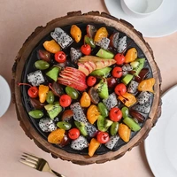 Chocolate Truffle Fresh Fruit Cake - 500 Gm