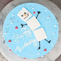 Snowman Vanilla Birthday Cake - 1 Kg