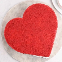 Heart Shaped Red Velvet Cake - 1 Kg