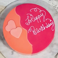 Pink & Orange Red Velvet Cake - 500 Gm