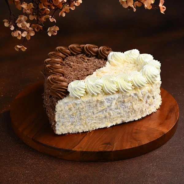 Heart Shape Double Delight Cake - 1 Kg