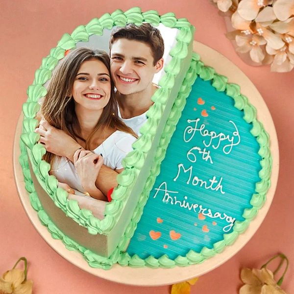 Pineapple Photo Anniversary Half Cake - 1.5 Kg