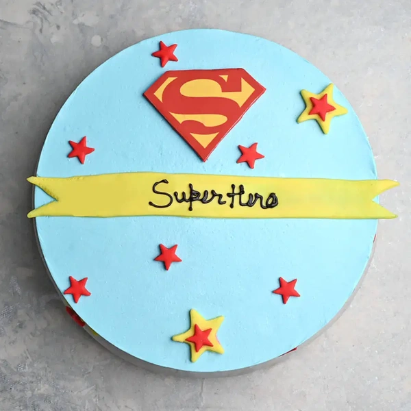 Blue Superhero Pineapple Cake - 500 Gm