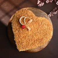 Heart Shaped Butterscotch Cherry Topped Cake - 500 Gm