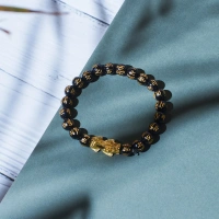 Elegant Onyx Beaded Bracelet