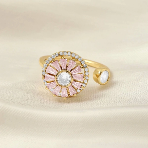 Haya Pink Baguette Spinner Ring