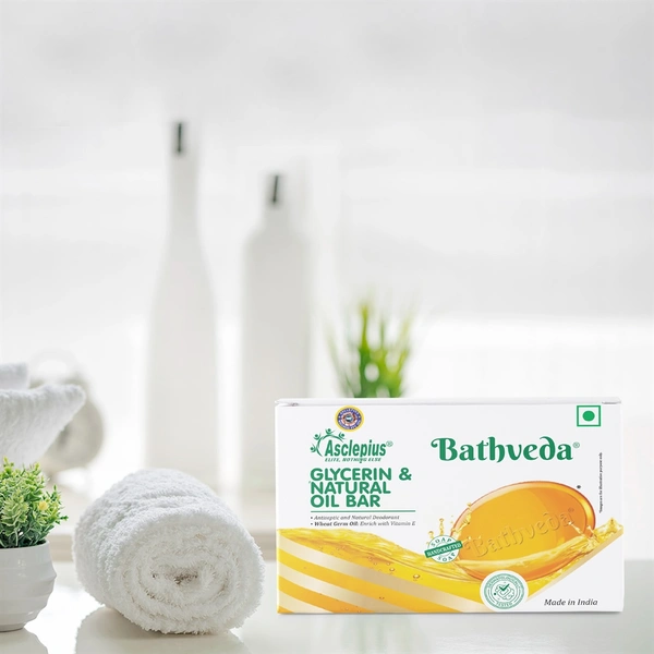 BATHVEDA GLYCERIN NATURAL OIL BAR - 375 GM