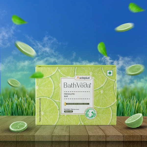 BATHVEDA FRESH LIME BAR - 375 GM