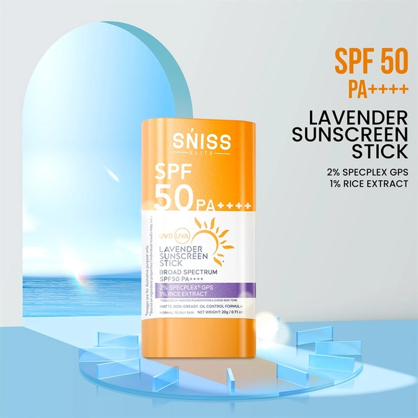 LAVENDER SUNSREEN STICKBROAD SPECTURM SPF50 PA++++ - 20 GM
