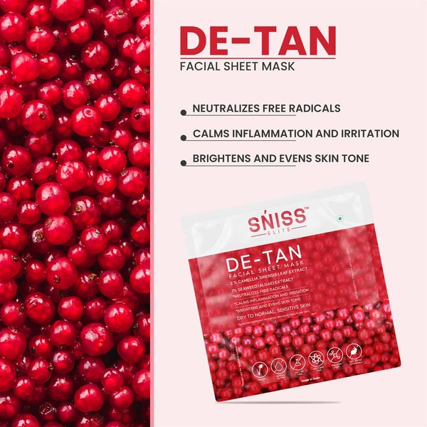 DE-TAN FACIAL SHEET MASK - 20 ML