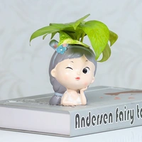 Ellicit money plant in resin vase