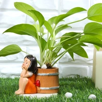 Golden Money Plant In Cute Resting Lady