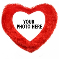 Personalised Red Heart Shape Cushion