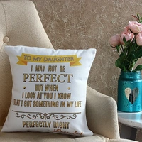 Perfect Daughter Printed Cushion