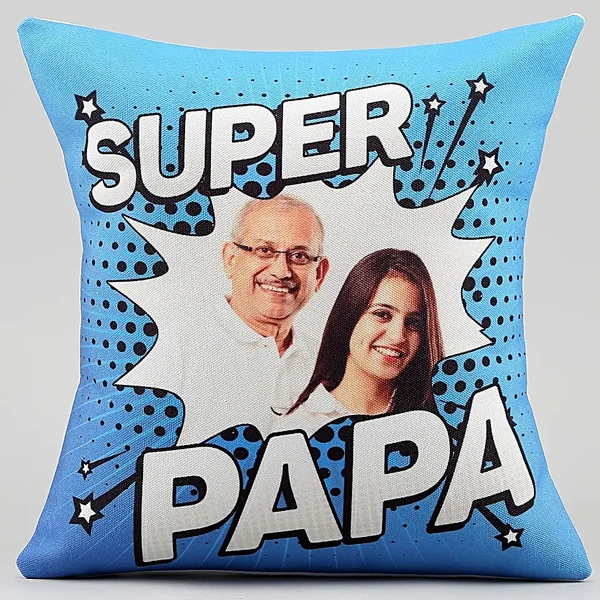Personalised Super Papa Cushion