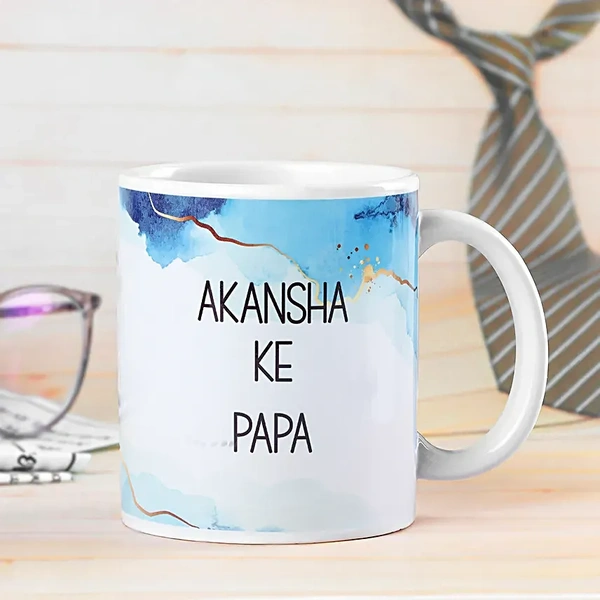 White Personalised Mug For Dad