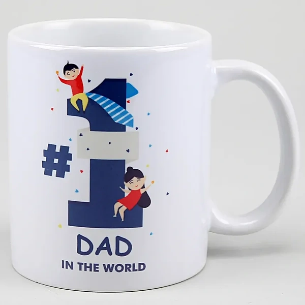 No. 1 Dad White Ceramic Mug