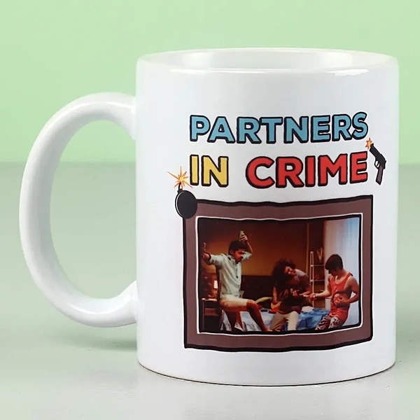 Partners In Crime Personalised White Mug