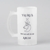 Personalised Beer Mug For Taurus Friend