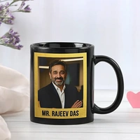 Personalised Boss Day Black Mug