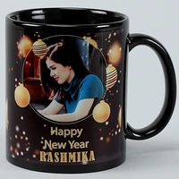 Happy New Year Personalised Black Mug