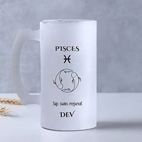 Personalised Pisces Special Quirky Beer Mug