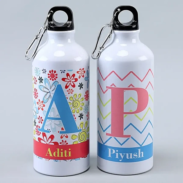Set Of 2 Personalised Water Bottles