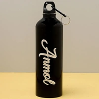 Personalised Black Name Bottle