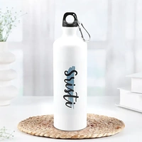 Personalised Name White Water Bottle