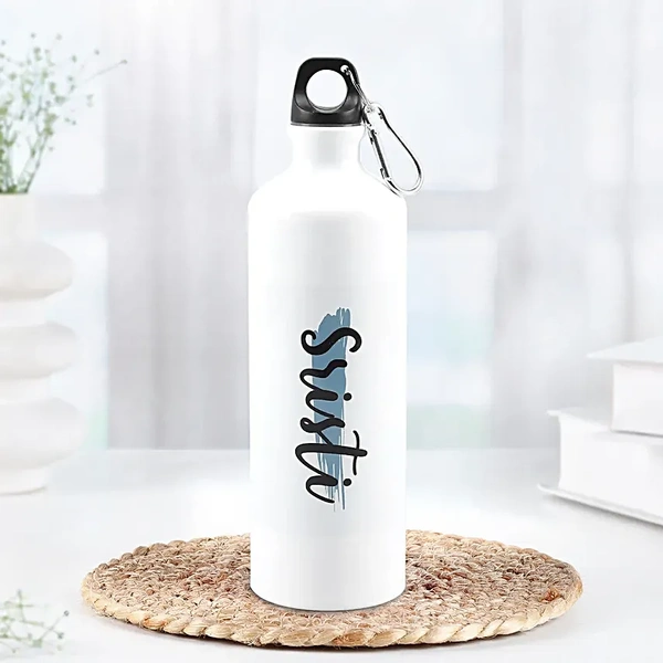 Personalised Name White Water Bottle