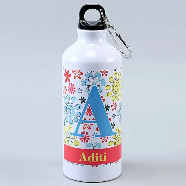 Personalised Floral Water Bottle