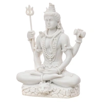 White Polyresin Lord Shiva Statue