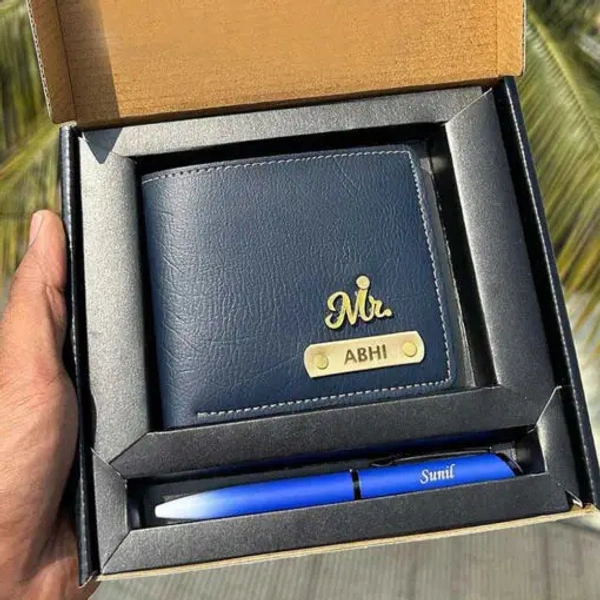 Personalized Nexon Wallet With Pen - Tan