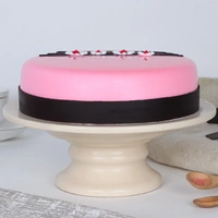 Floral Design Pink Strawberry Cake - 1 Kg