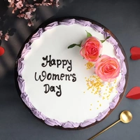 Blooming Women Day Strawberry Cake - 500 Gm