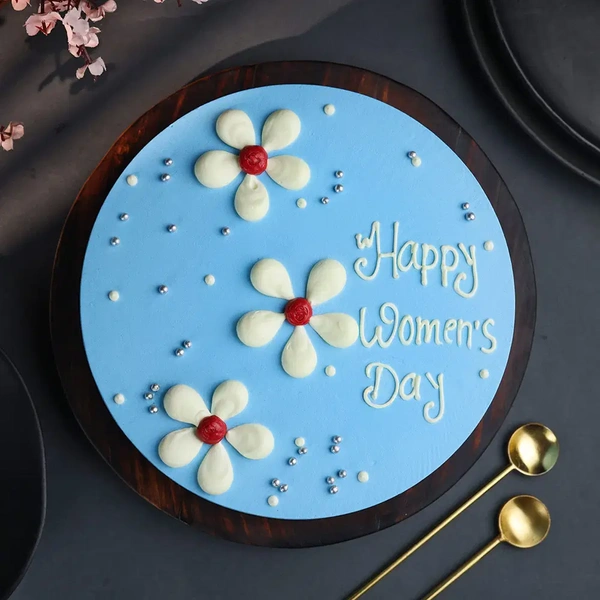 Dainty Blue Cake Infused With Juicy Pineapples - 2 Kg